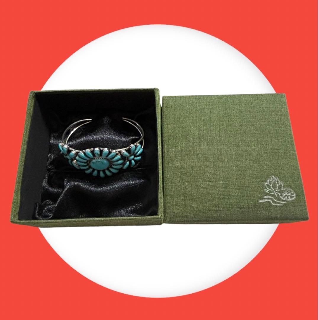 ＊STERLING＊ターコイズ バングル ナバホ インディアンジュエリー 刻印有