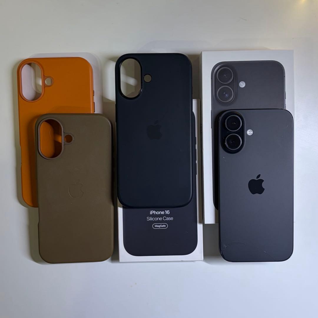 iPhone16 128GB ブラック + 純正ケース