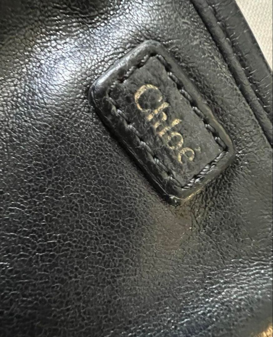 Chloé 黒 エテル　レザー ハンドバッグ 保存袋付き
