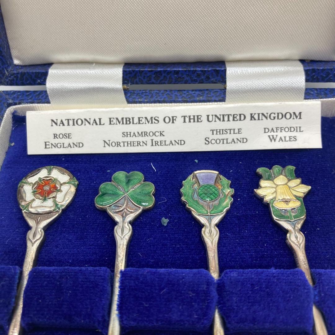 ▼Mappin&Webb　英国　花　シルバースプーン　ホールマーク　1977年