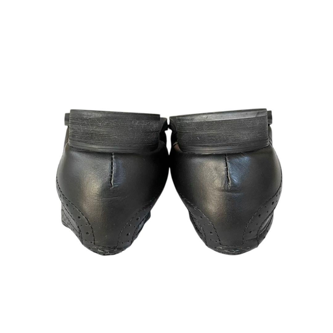 【極美品】◾️ヨウジヤマモト◾️レザーシューズ◾️レースアップ◾️フルブローグ◾️ブラック