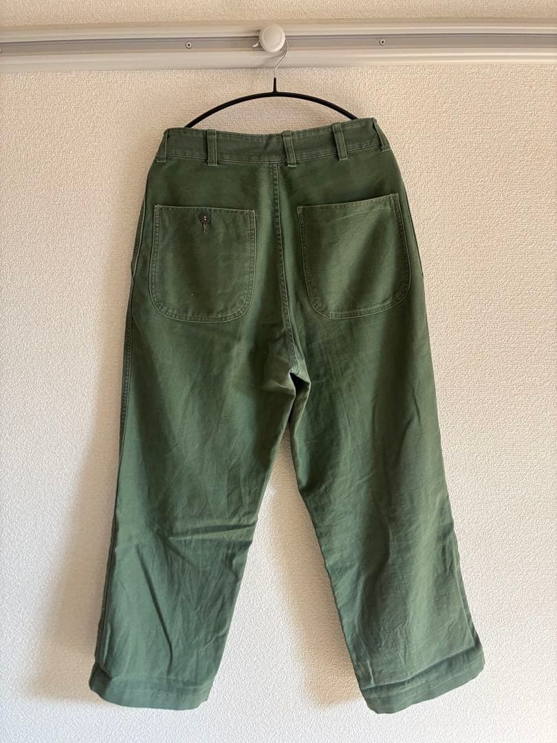 ゆ*は様 50 ６０'s コットンサテン ユーティリティーワイドパンツ