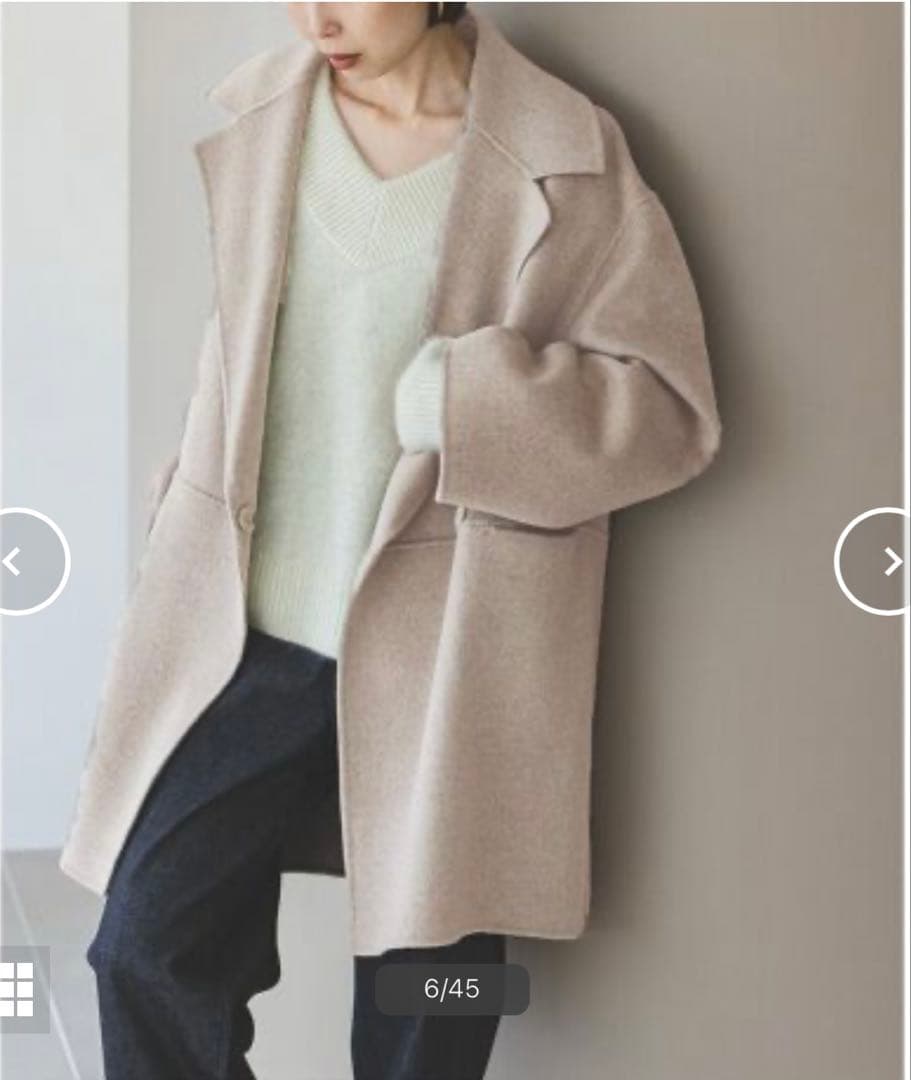 タグ付き未着用 NOBLE ノーブル Super 160s リバーミドルコート