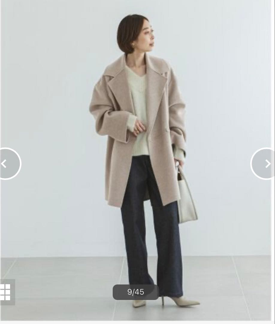 タグ付き未着用 NOBLE ノーブル Super 160s リバーミドルコート