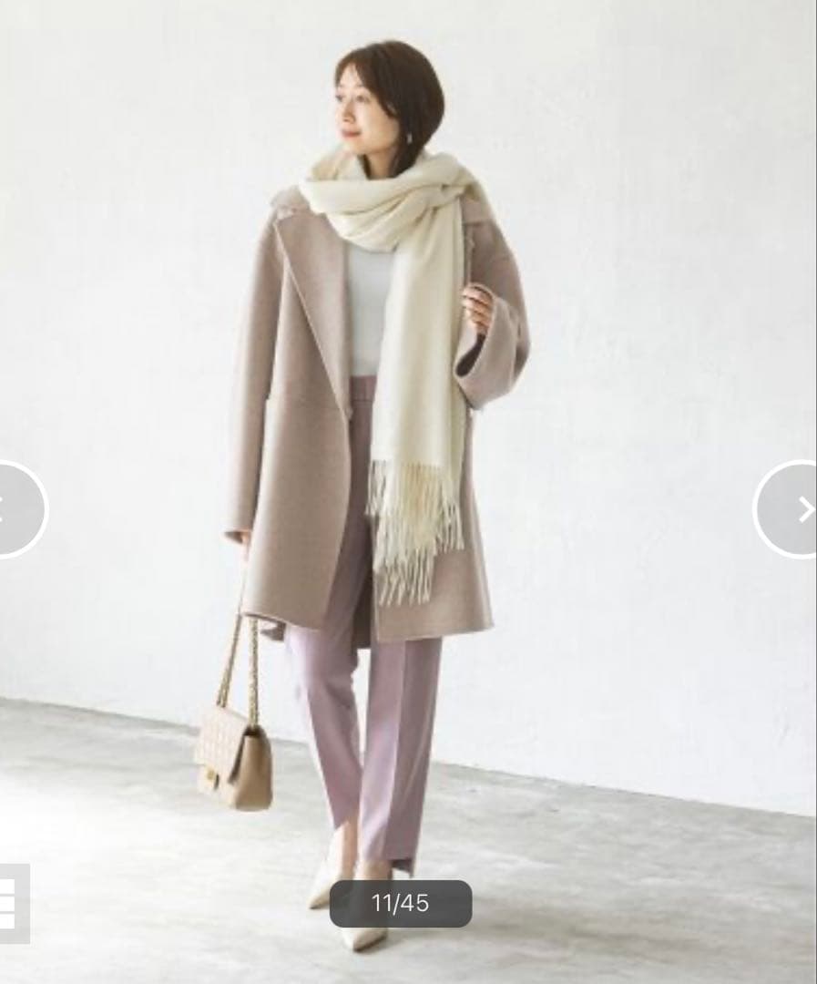 タグ付き未着用 NOBLE ノーブル Super 160s リバーミドルコート