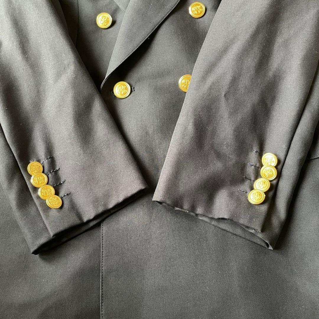 美品✨ジェイプレス ダブルテーラードジャケット 紺ブレ 金ボタン L相当