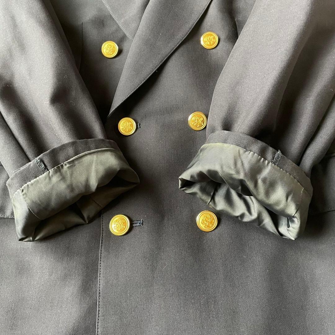 美品✨ジェイプレス ダブルテーラードジャケット 紺ブレ 金ボタン L相当