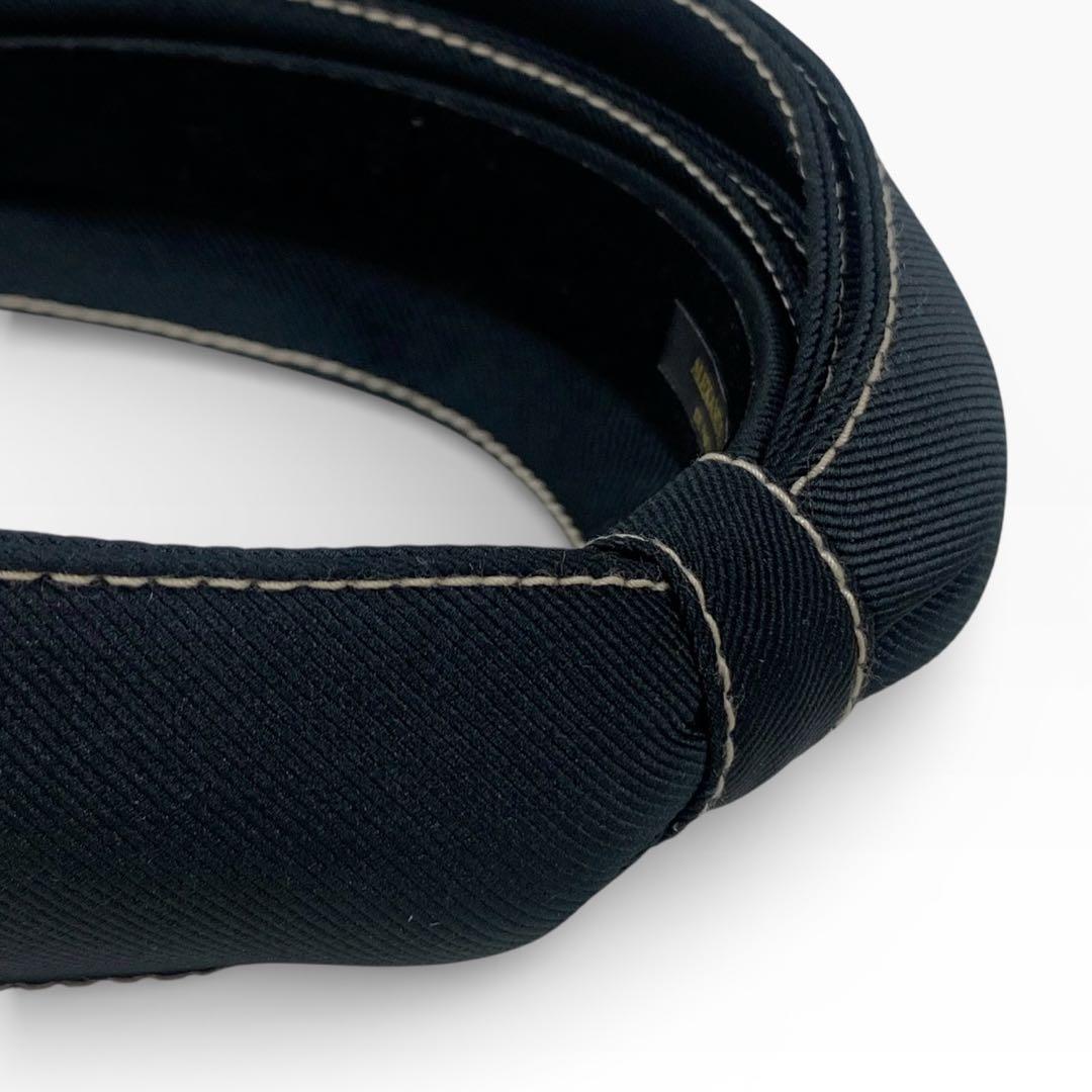 美品　Alexandredeparis ヘアカチューシャ リボン ステッチ　黒