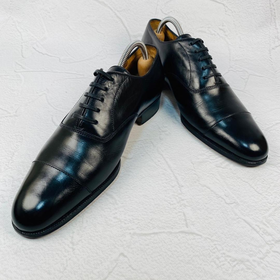 ク*バ様 【希少】ヒデタカ フカヤ 40周年 ストレート 内羽根 黒 39 シー