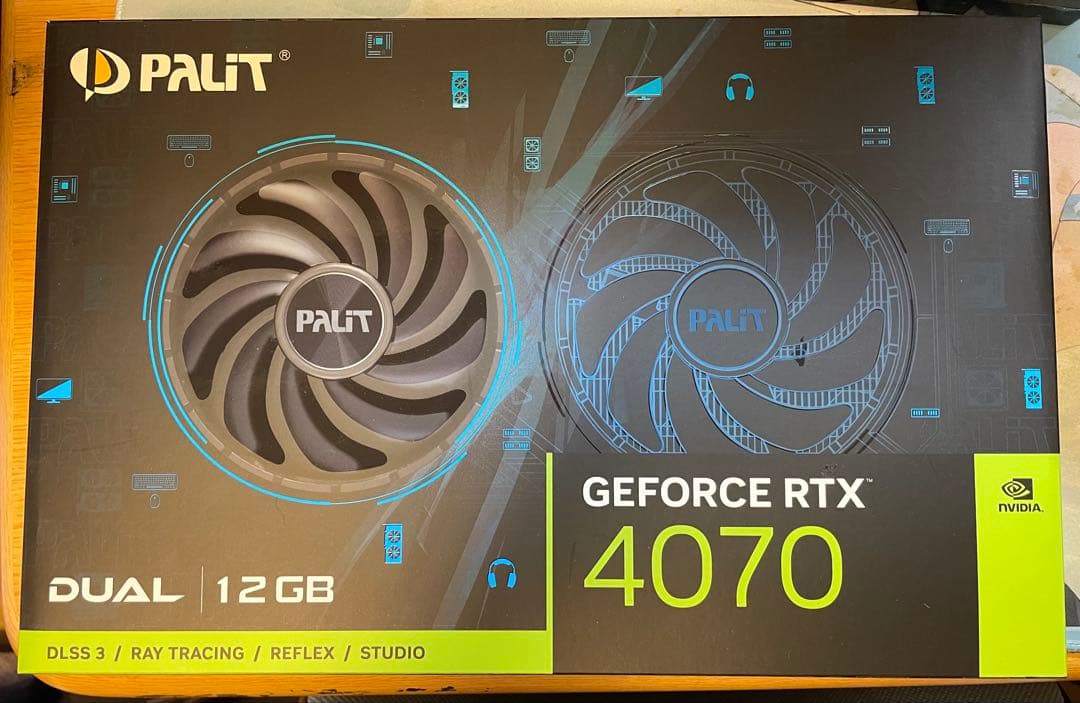 グラフィックボード・グラボ・ビデオカード PALIT GeForce RTX 4070 12GB Dual