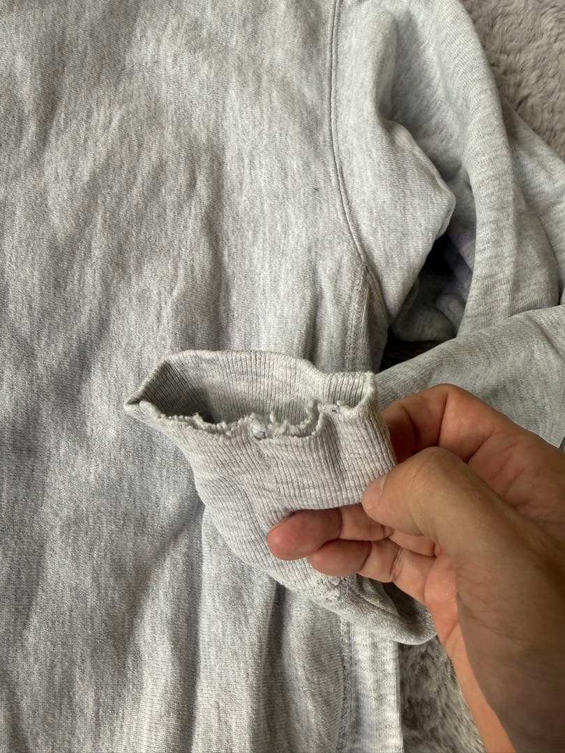 【ノラクロ】90's CHAMPIONリバースウィーブスウェットグレー L