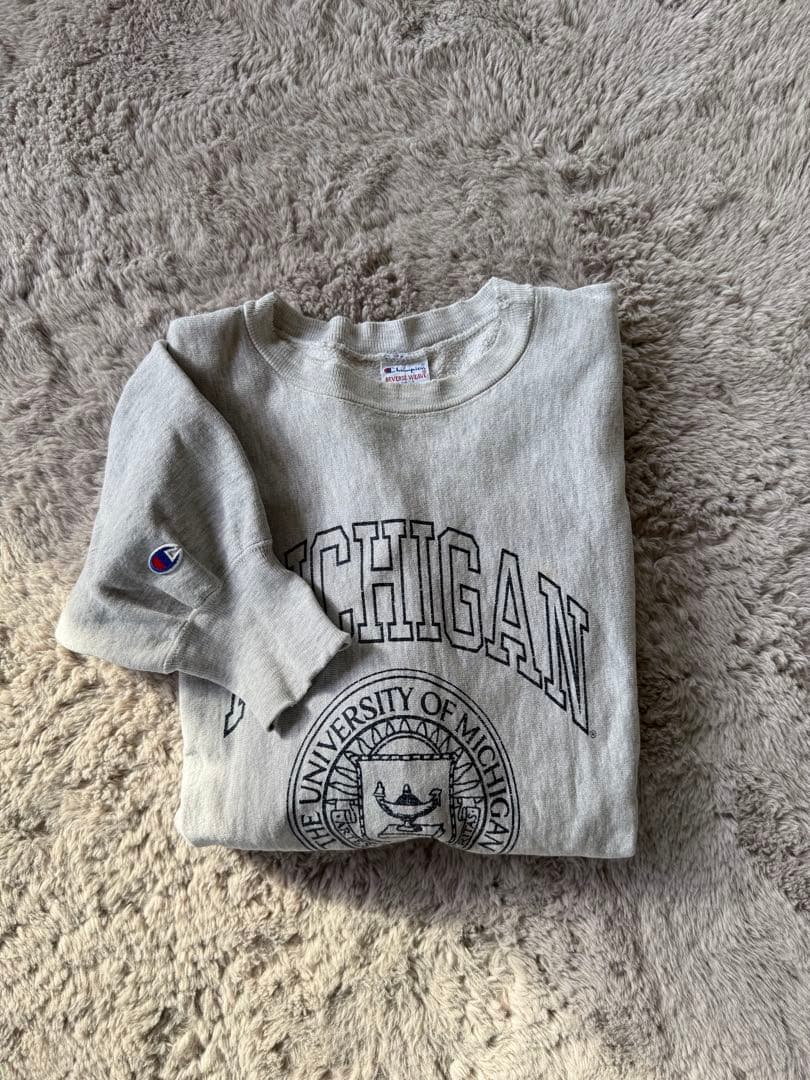 【ノラクロ】90's CHAMPIONリバースウィーブスウェットグレー L