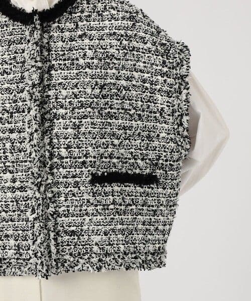 トゥモローランド　ファンシーツイード スクエアジレ