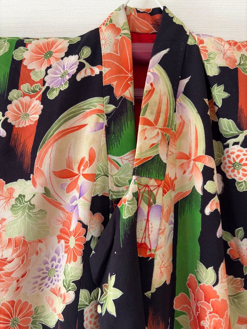 アンティーク　錦紗　子供着物