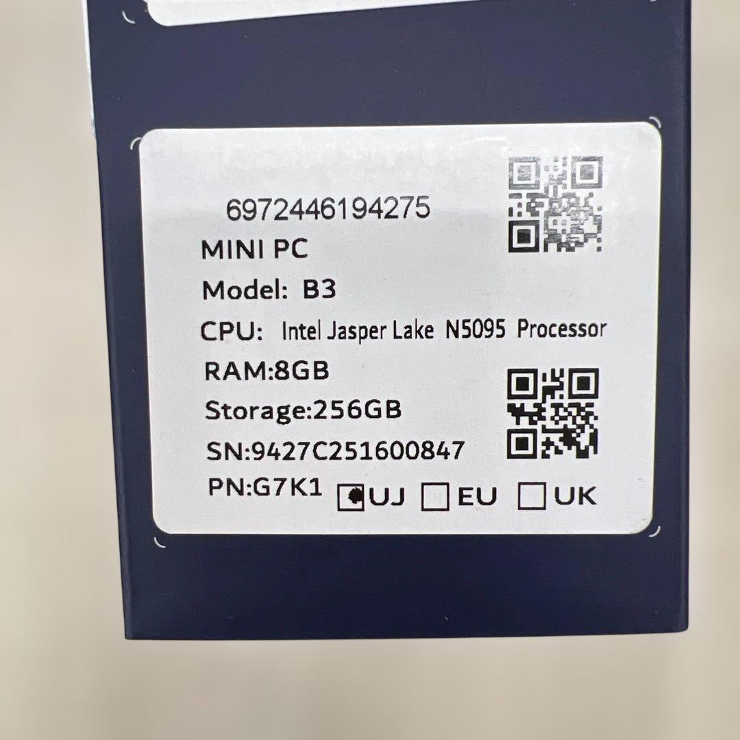 12400 Bmax ミニpc B3 8GB+256GB
