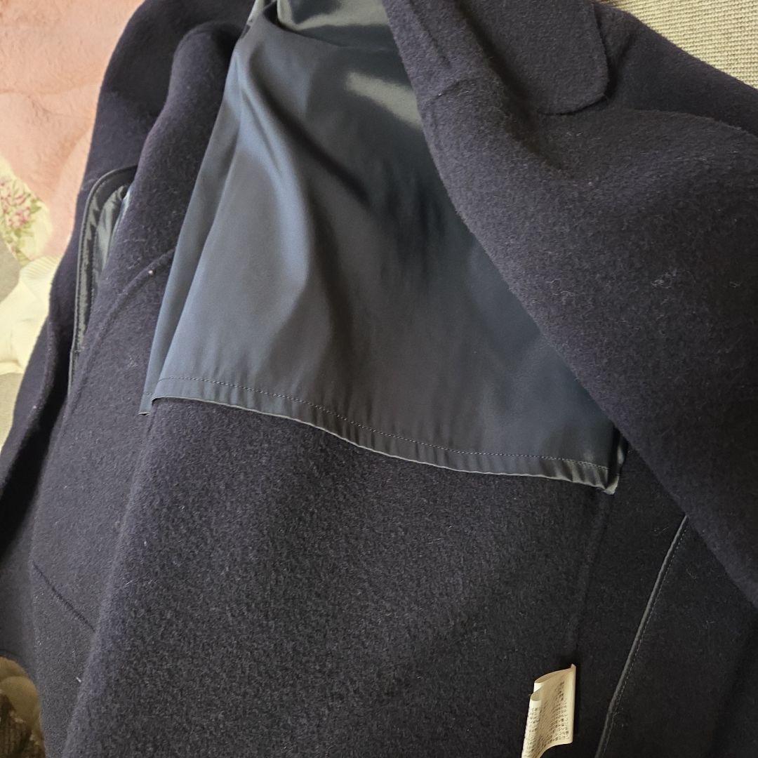 週末SALE‼️極美品！ANAYI 柔らか紺色Pコート　クリーニング済