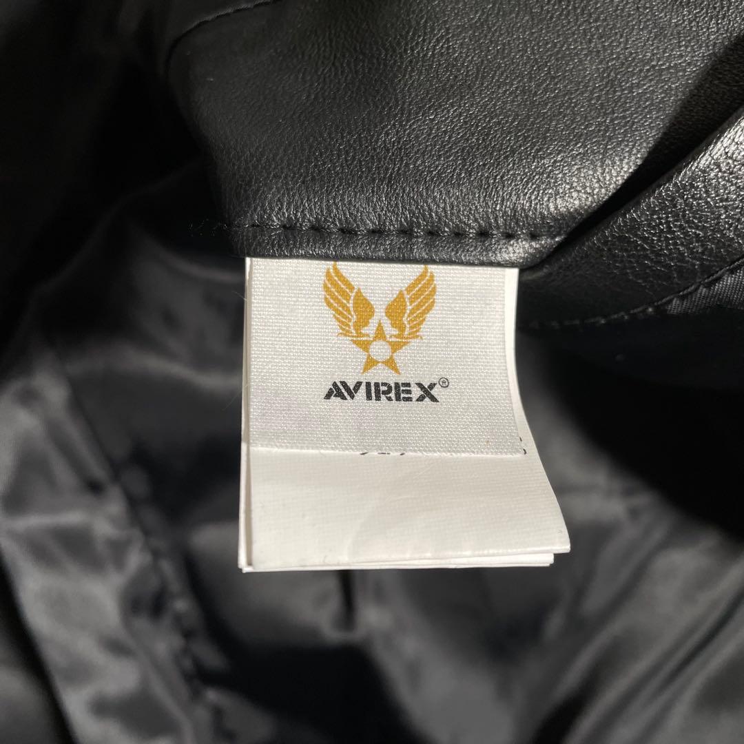アヴィレックス レザージャケット ラムレザー ダウン B3 胸タグ 肉厚
