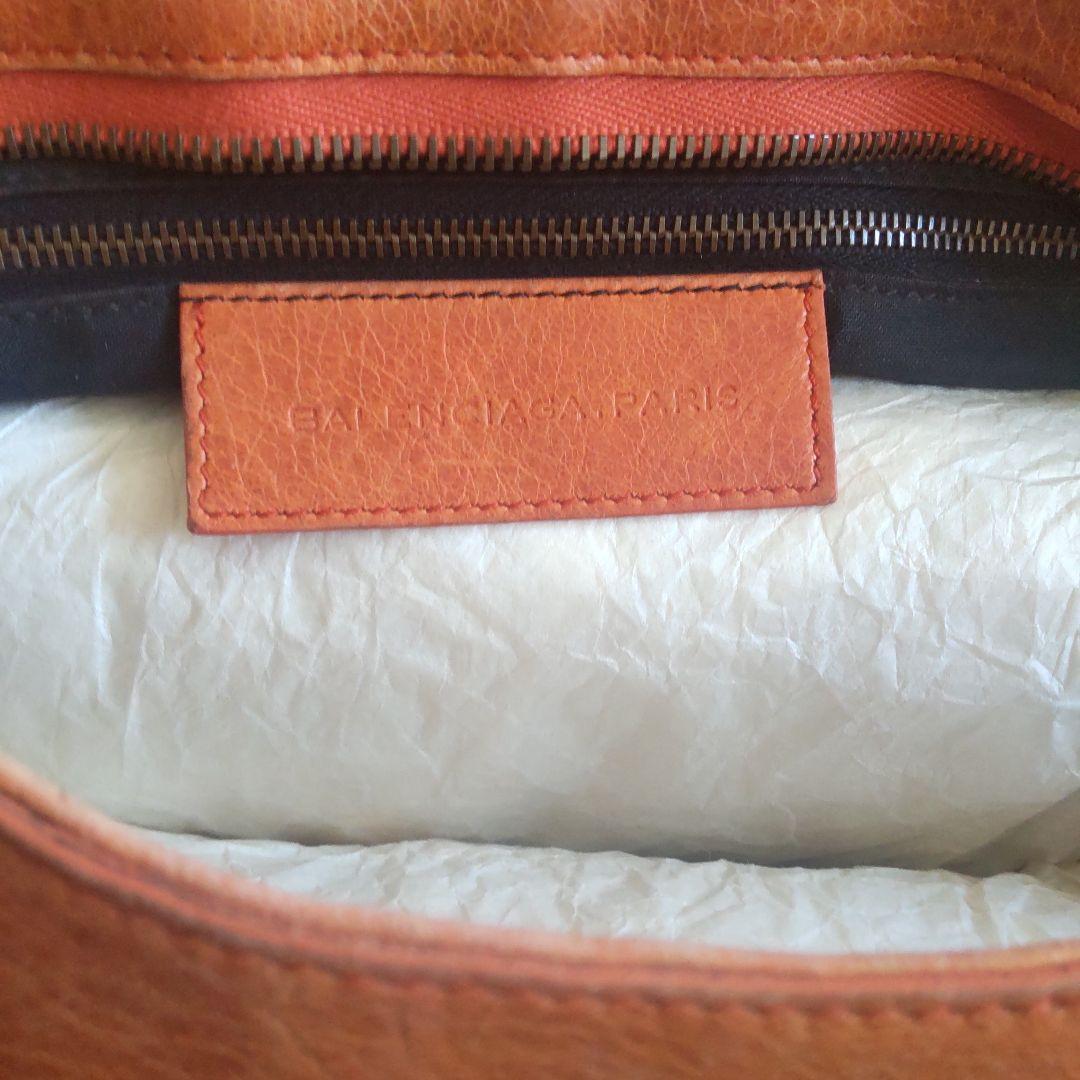 バレンシアガ　レザー ハンドバッグ　ブラウン系