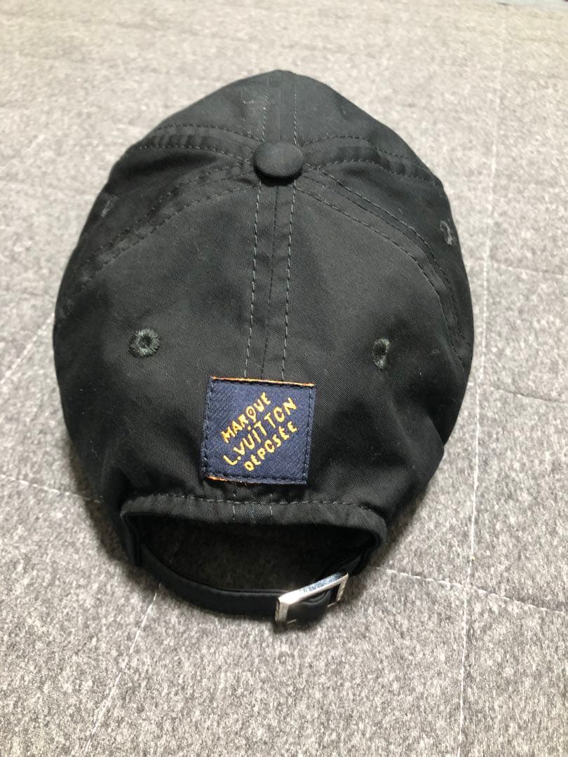 ルイヴィトン シグネチャー ベースボールキャップ ブラック黒 VITTONロゴ