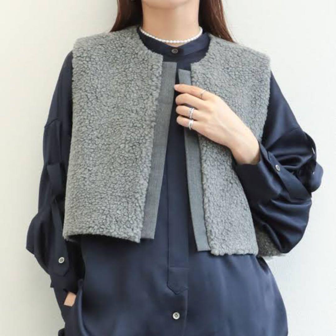 サクラ　SACRA ボア ショートベスト グレー　sacra ※8日まで値下げ