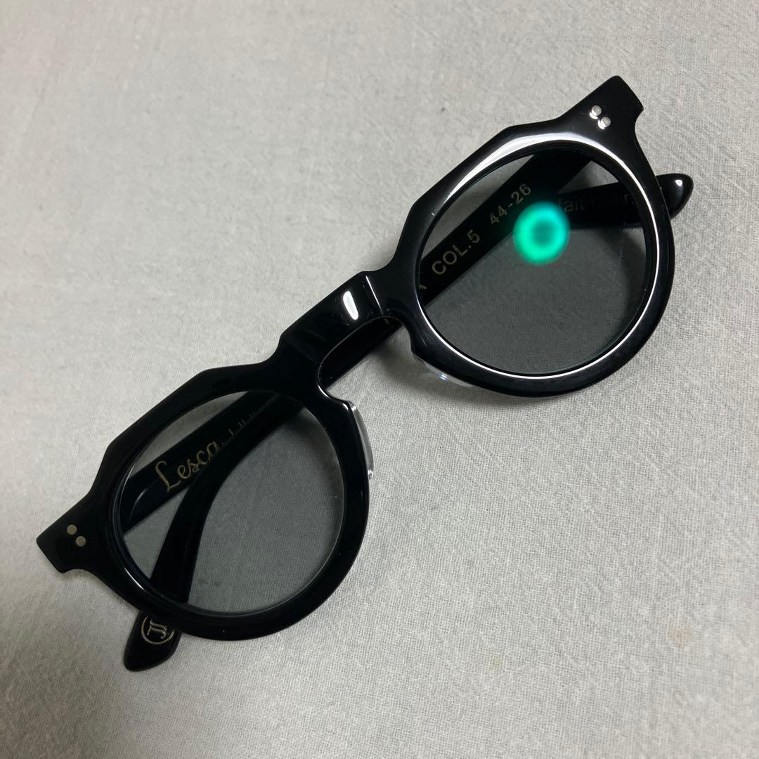 美品！レスカ ルネティエ/ピカ ブラック度なしグレー調光レンズ【ノーズカスタム】