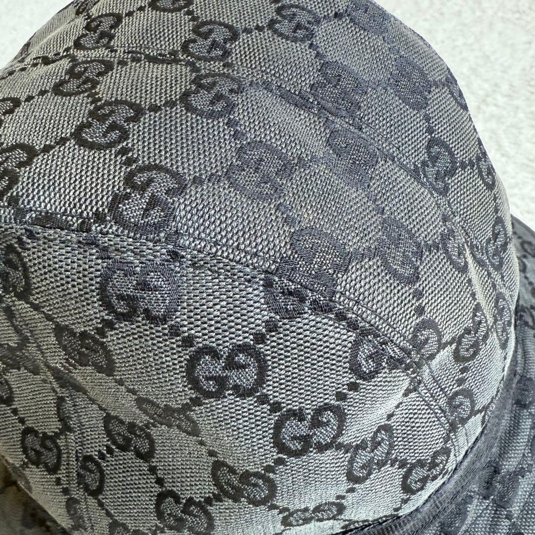 GUCCI グッチ バケットハット GGキャンバス XLサイズ ブラック