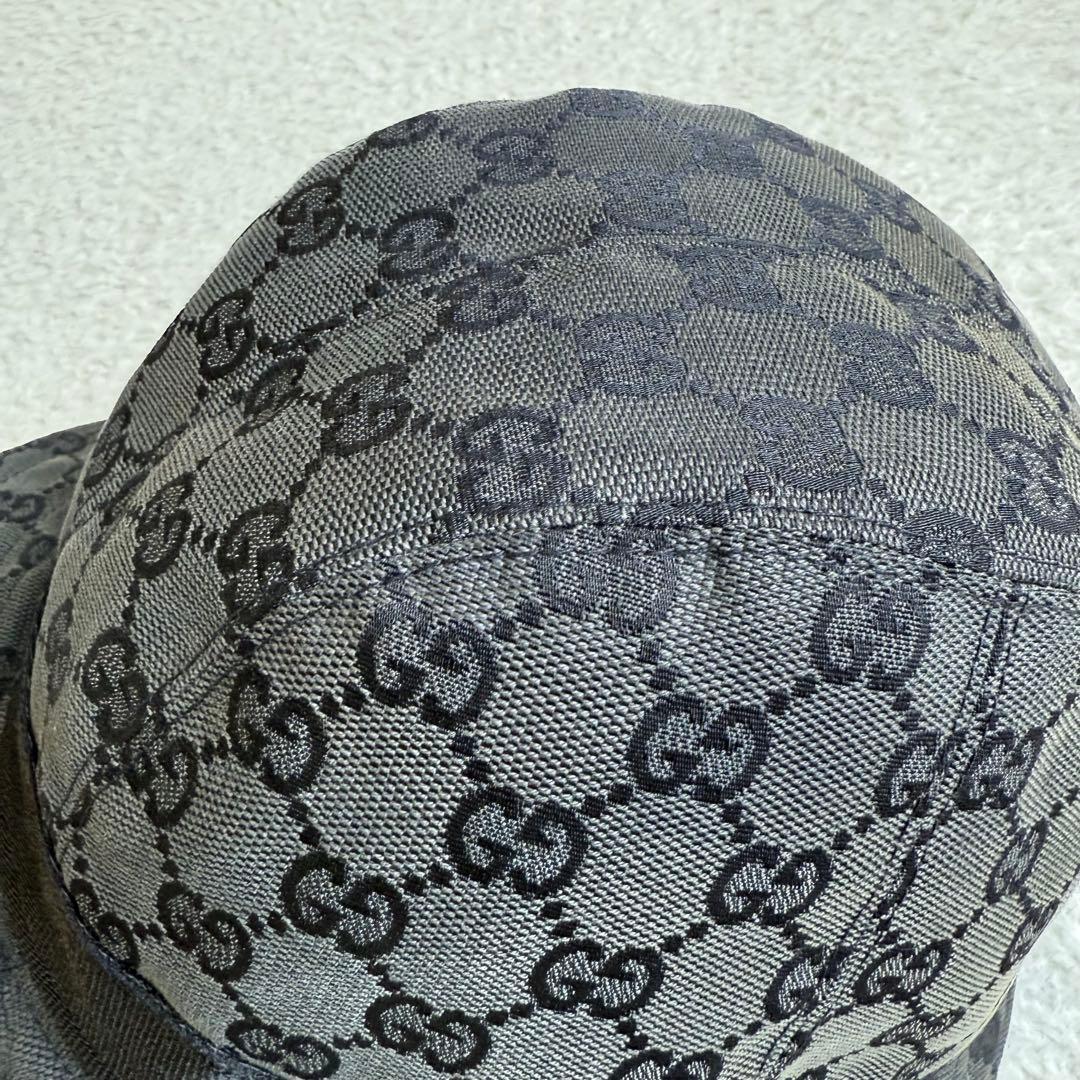GUCCI グッチ バケットハット GGキャンバス XLサイズ ブラック