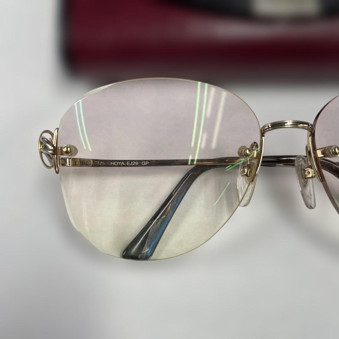 HOYA メガネ EJ29 ケース付き 眼鏡 ファッション レディース 小物格安