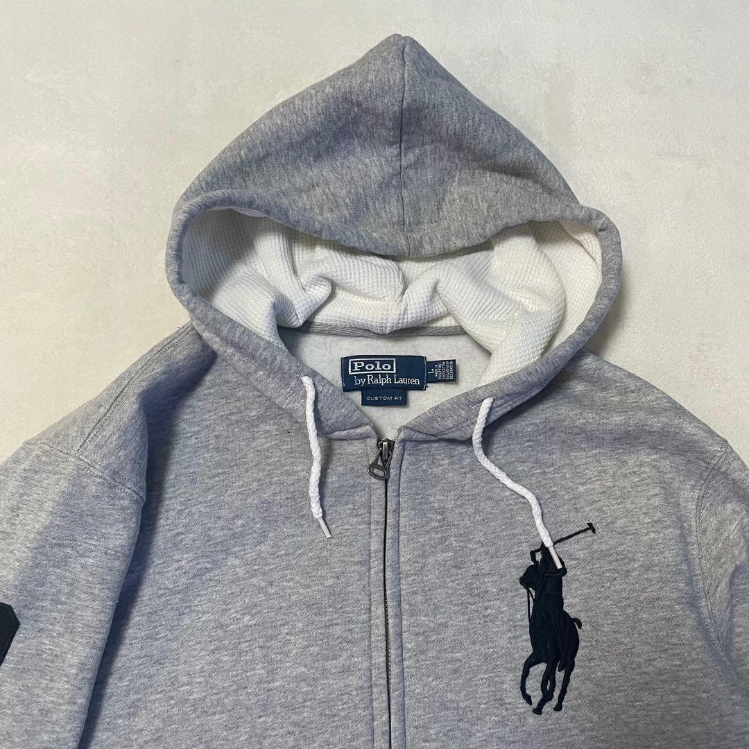 Polo Ralph Lauren ジップパーカー ビッグポニー グレー　Ｌ