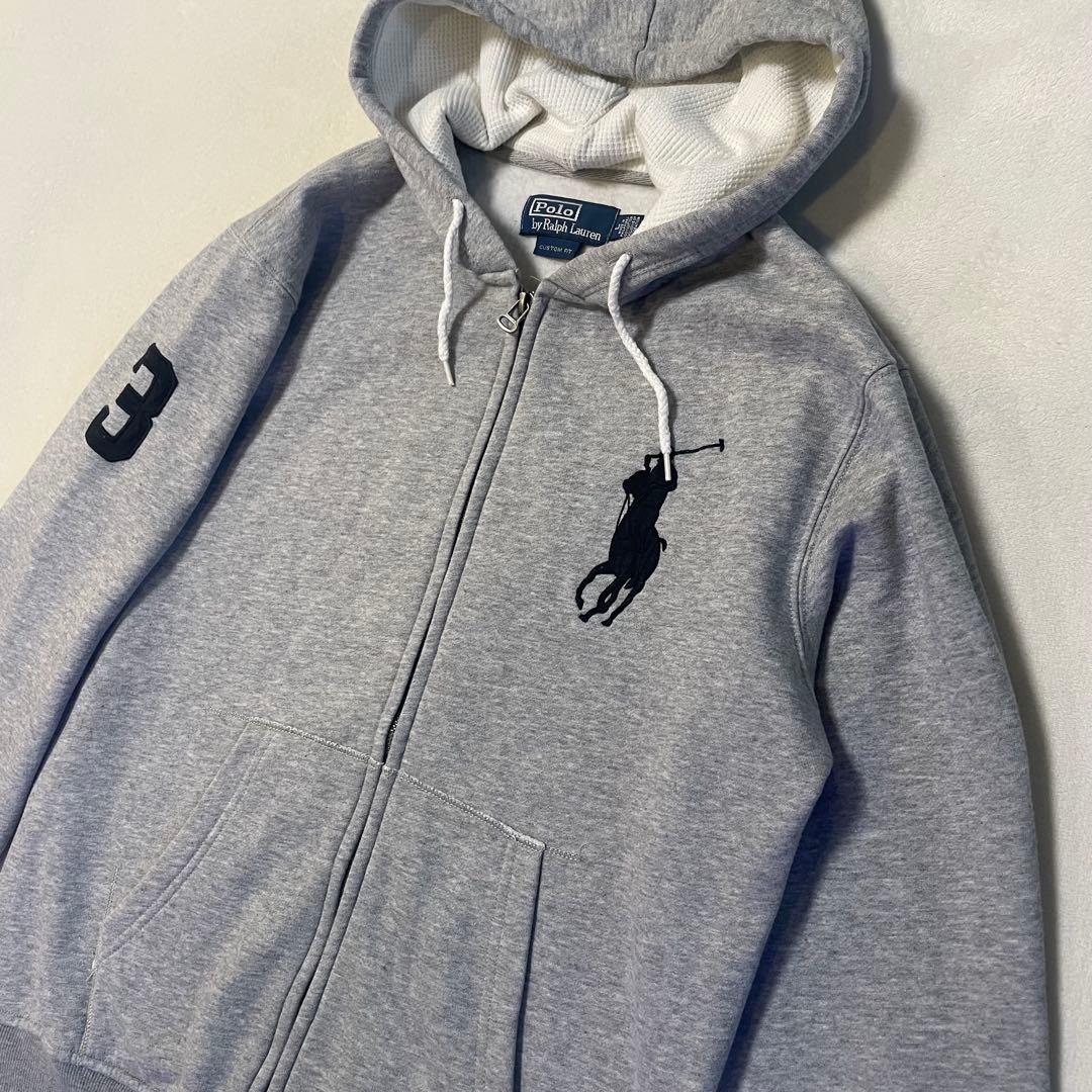 Polo Ralph Lauren ジップパーカー ビッグポニー グレー　Ｌ