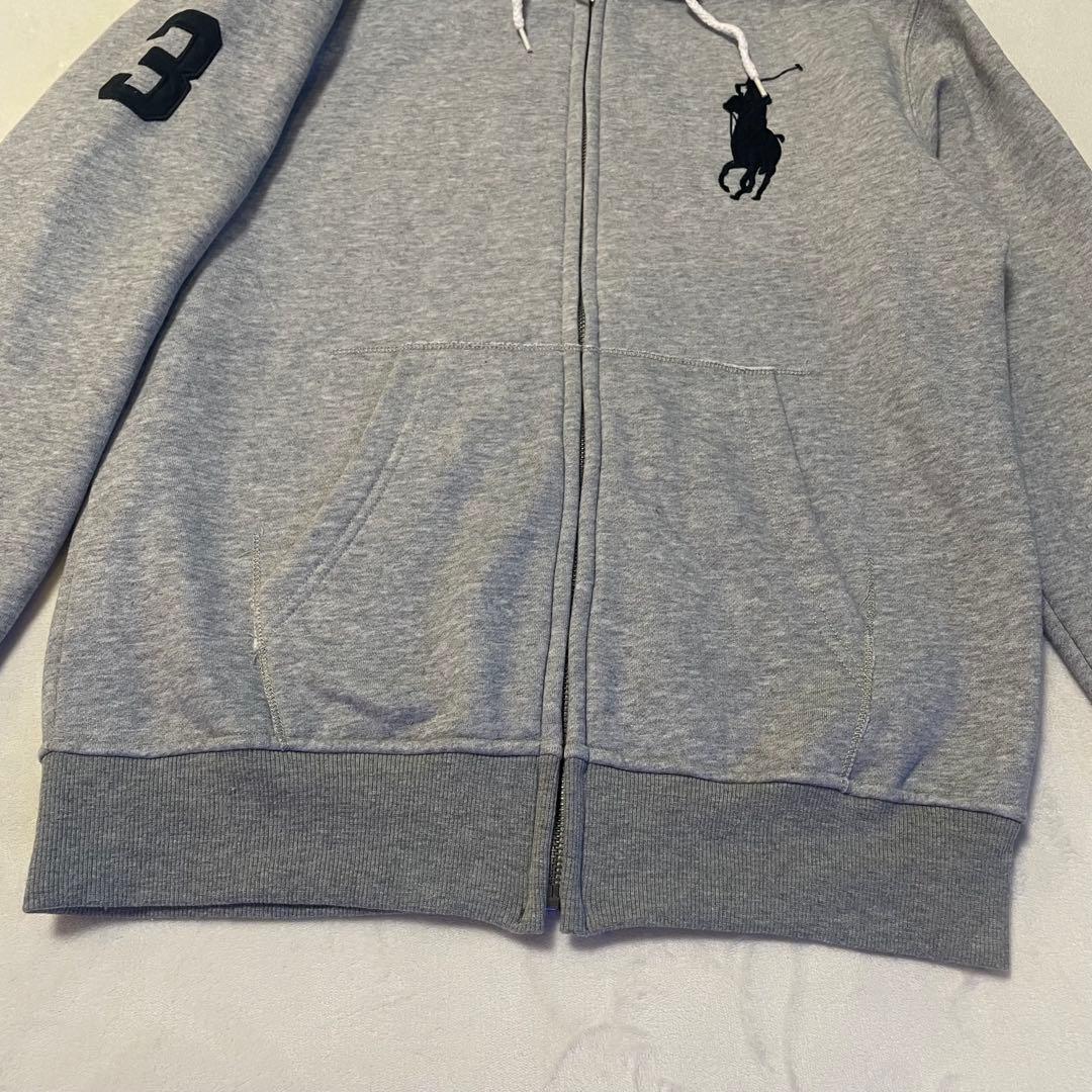 Polo Ralph Lauren ジップパーカー ビッグポニー グレー　Ｌ
