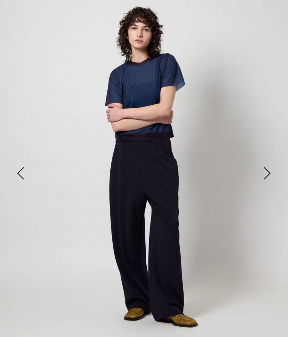 えりんこさま専用6 ROKU ライン パンツ NAVY ネイビー 36