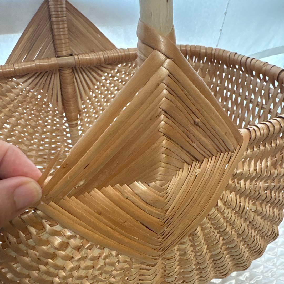 ラトビア ハンドルバスケット (L) カゴ