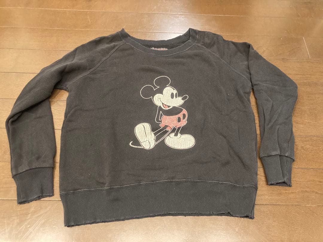 美品☆R.H. VINTAGEロンハーマン☆ミッキーマウス☆スウェット☆ブラック