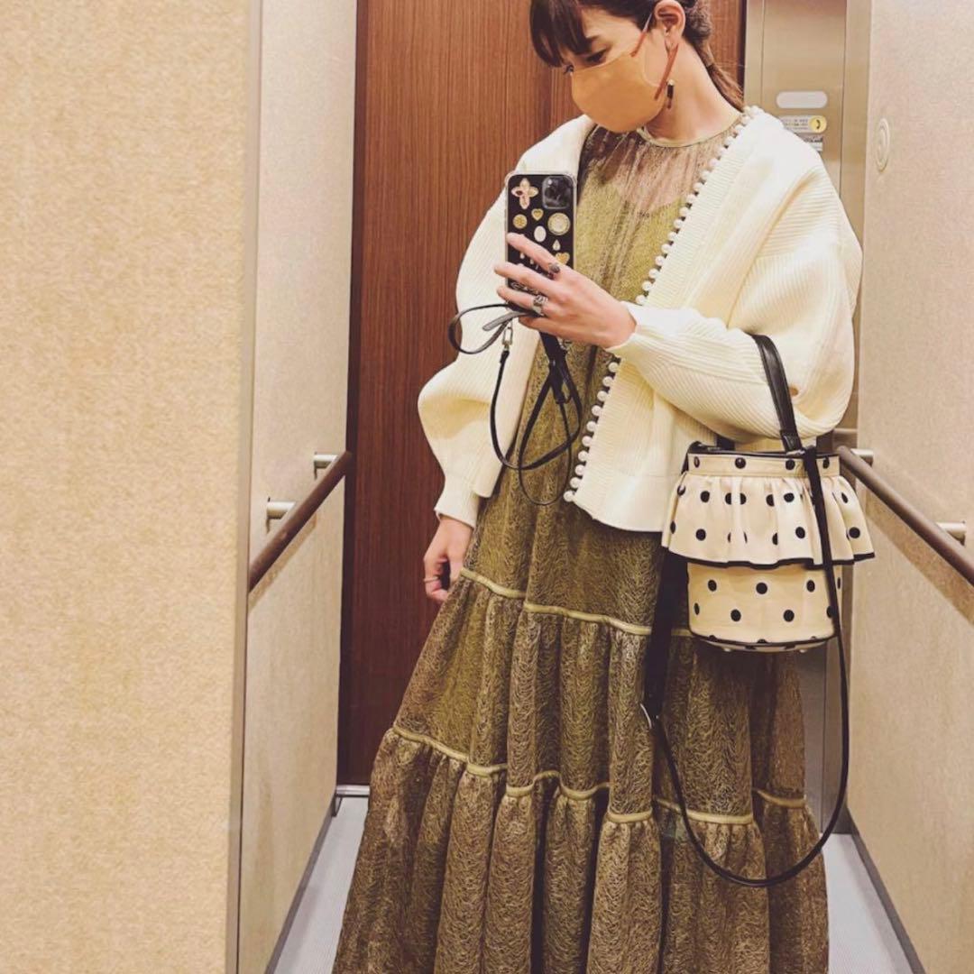 ワンピース Ameri MEDI MELON TULLE LAYERED DRESS S