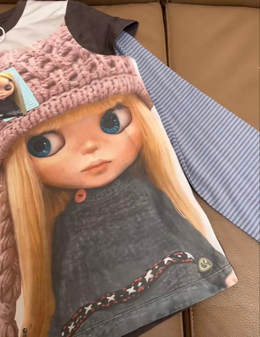 トップス COYSEIOXBLYTHE STRIPE DOUBLE LONG SLEEVE