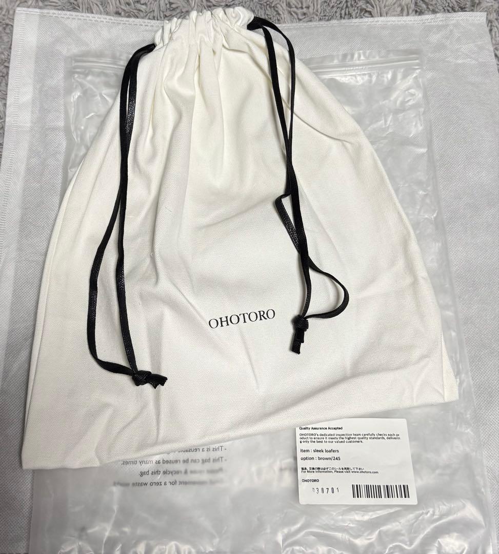 【新品未使用】OHOTORO Sleek Loafers brown 24.5