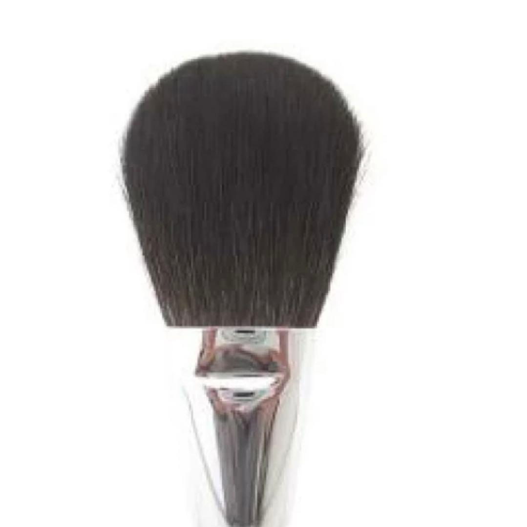 竹宝堂 熊野筆 メイクブラシ ジャンボフェイスブラシ 灰リス 丸平型