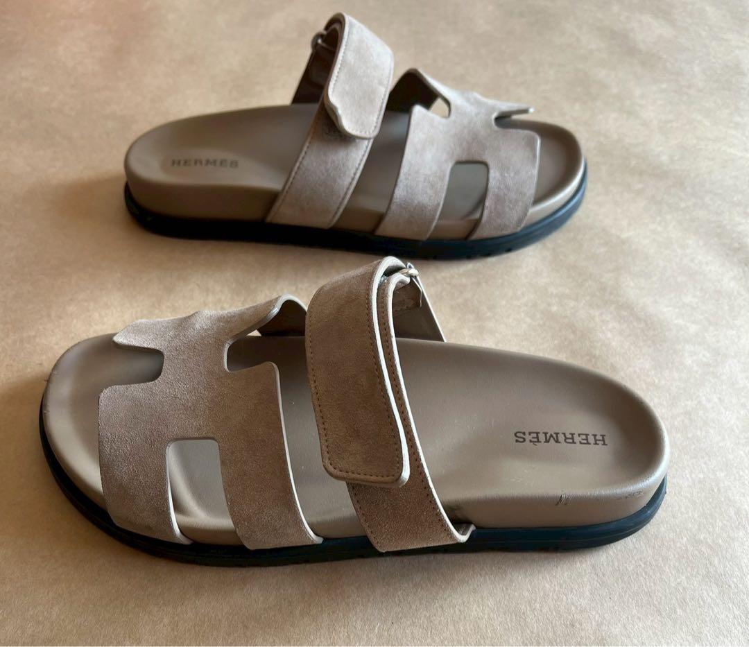 【美品】エルメス HERMES シプレ 37 サンダル ベージュ シェーヴル