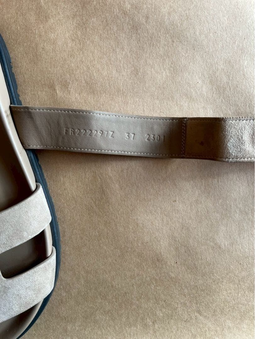 【美品】エルメス HERMES シプレ 37 サンダル ベージュ シェーヴル