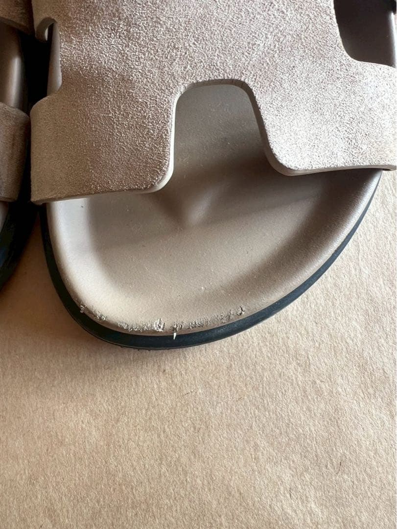 【美品】エルメス HERMES シプレ 37 サンダル ベージュ シェーヴル