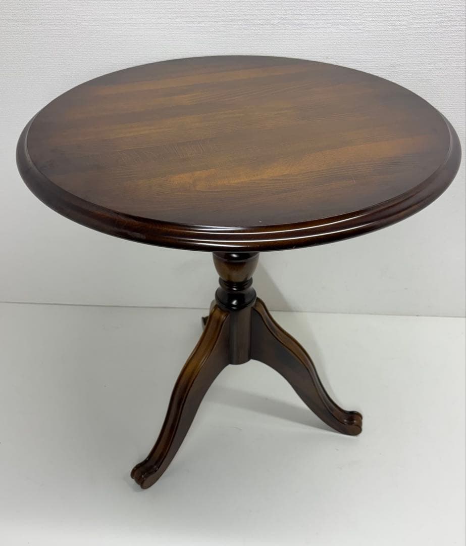 カリモク karimoku コロニアル ウォルナット 丸テーブル サイドテーブル