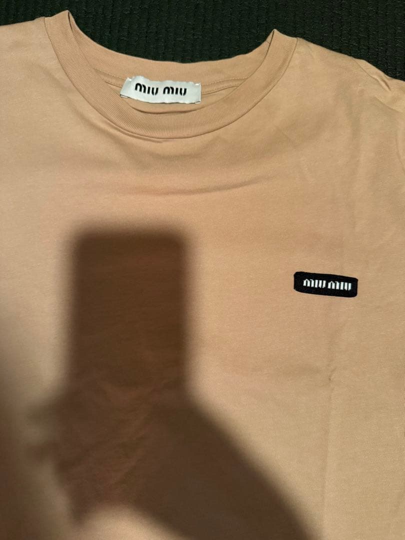 MIU MIU ジャージー　ベージュ Tシャツ XS