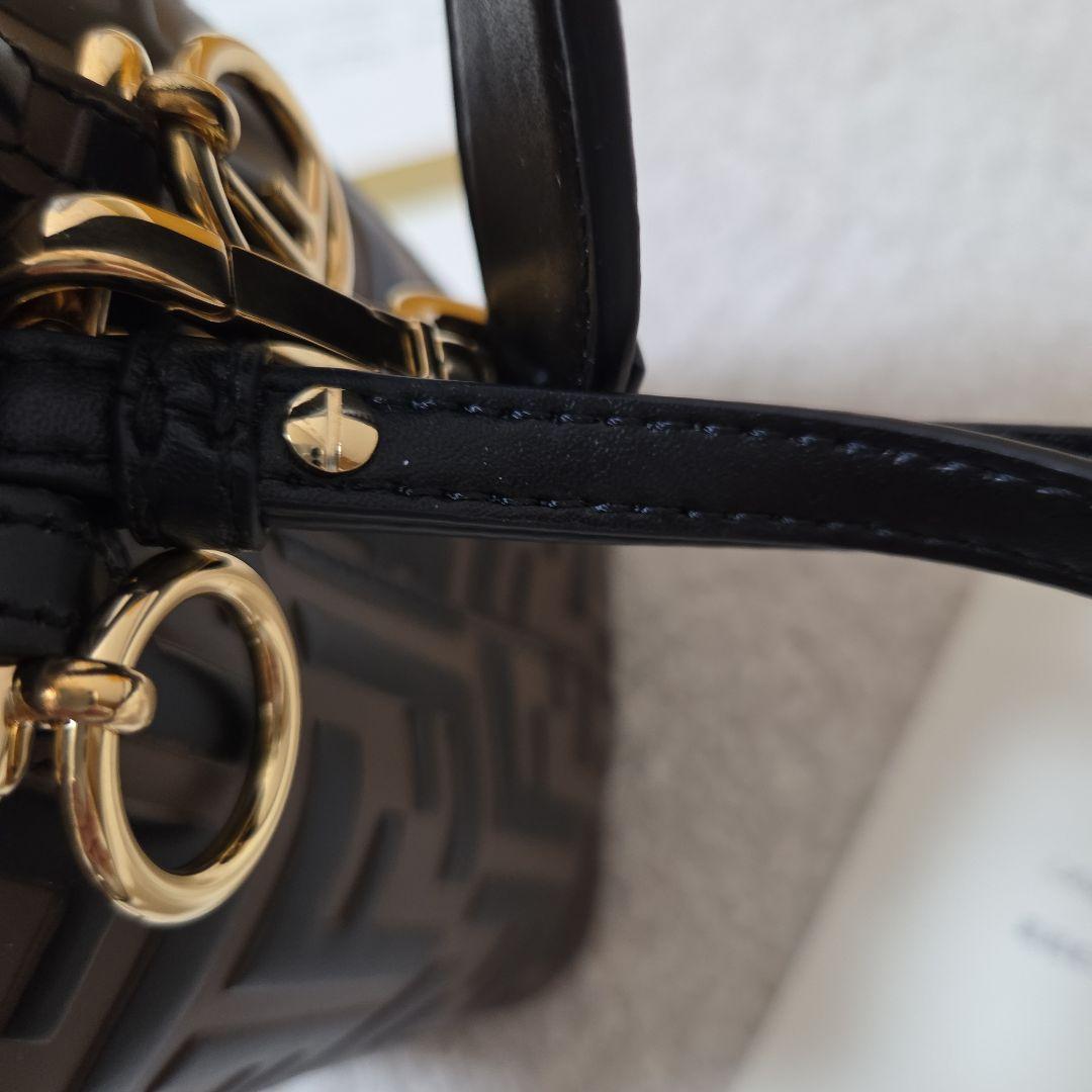 FENDI フェンディ モン トレゾール ブラウンレザー ミニバッグ