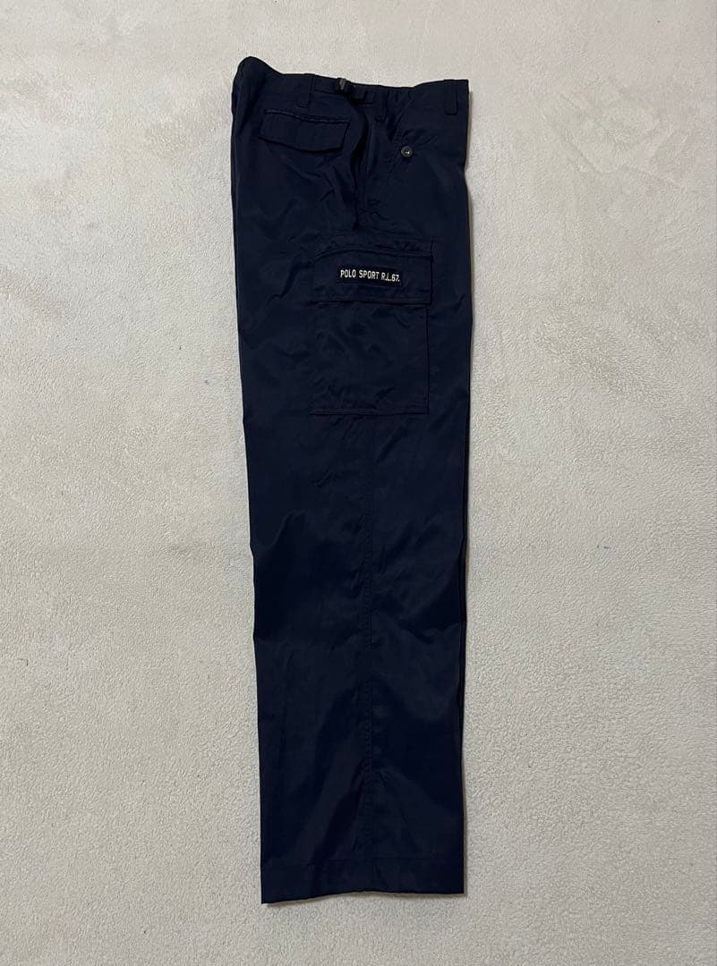 USA製！　polo sport ナイロン　カーゴパンツ w32 ネイビー