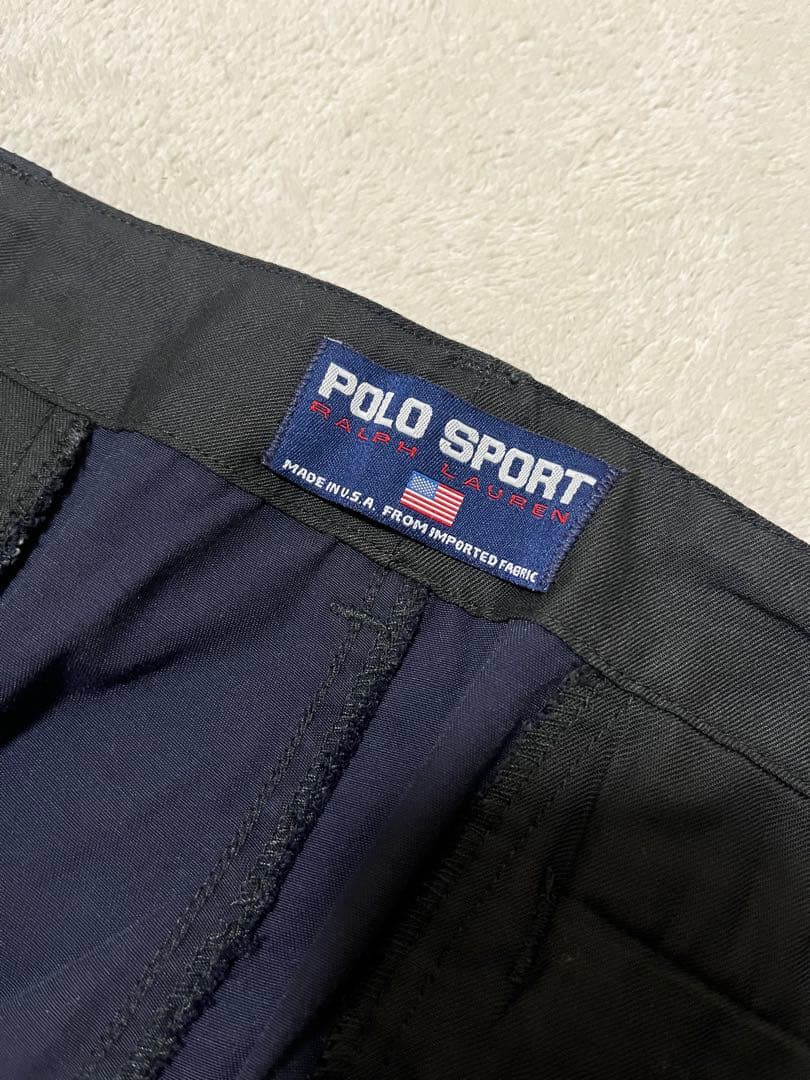 USA製！　polo sport ナイロン　カーゴパンツ w32 ネイビー