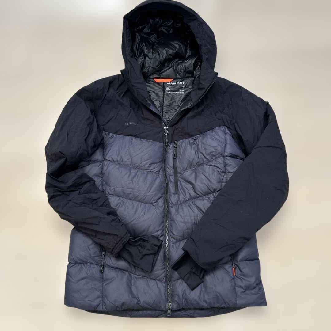 MAMMUTフード付きダウンジャケット ブラック