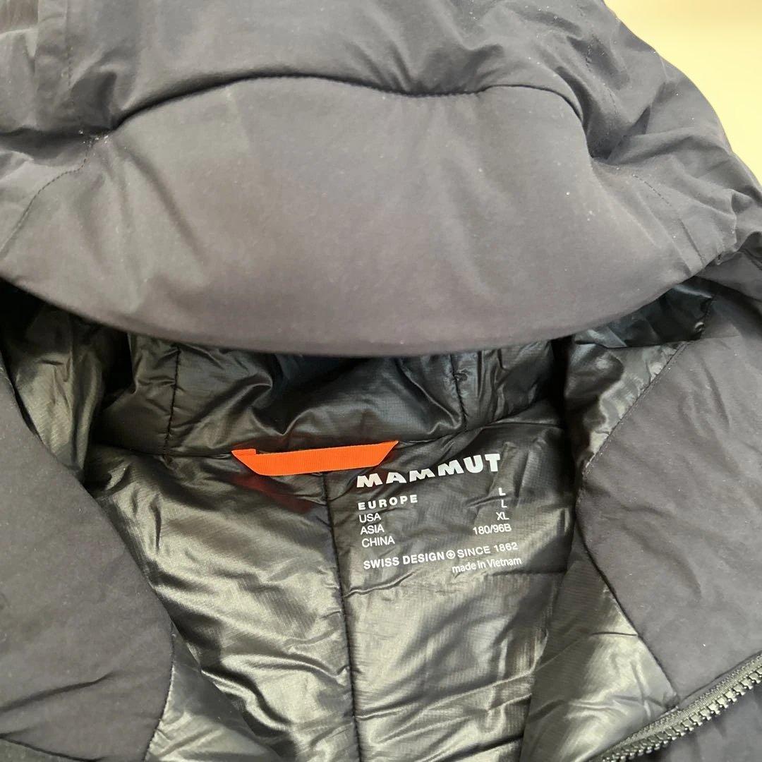 MAMMUTフード付きダウンジャケット ブラック