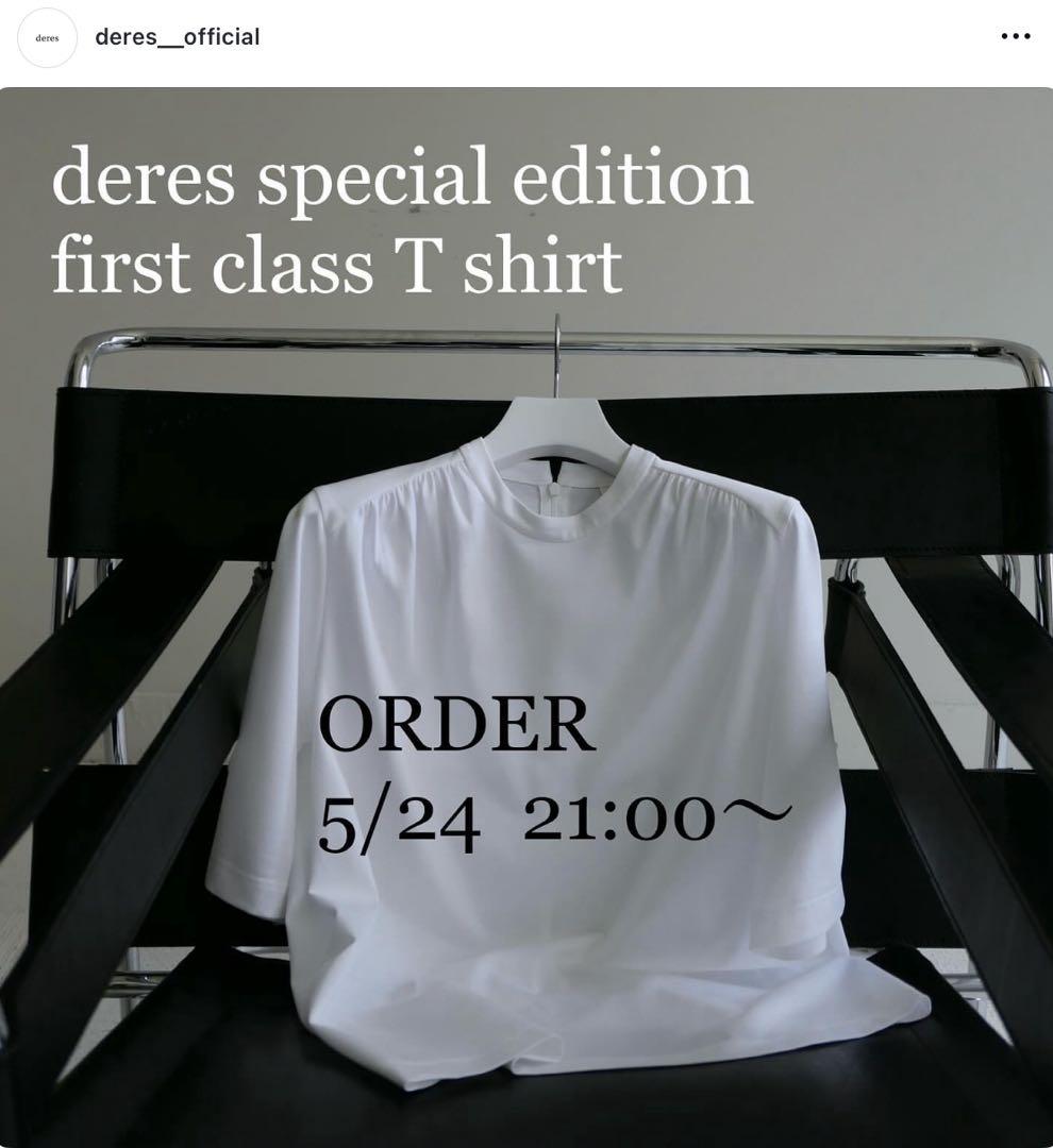 deres デレス first class Tシャツ 半袖 白