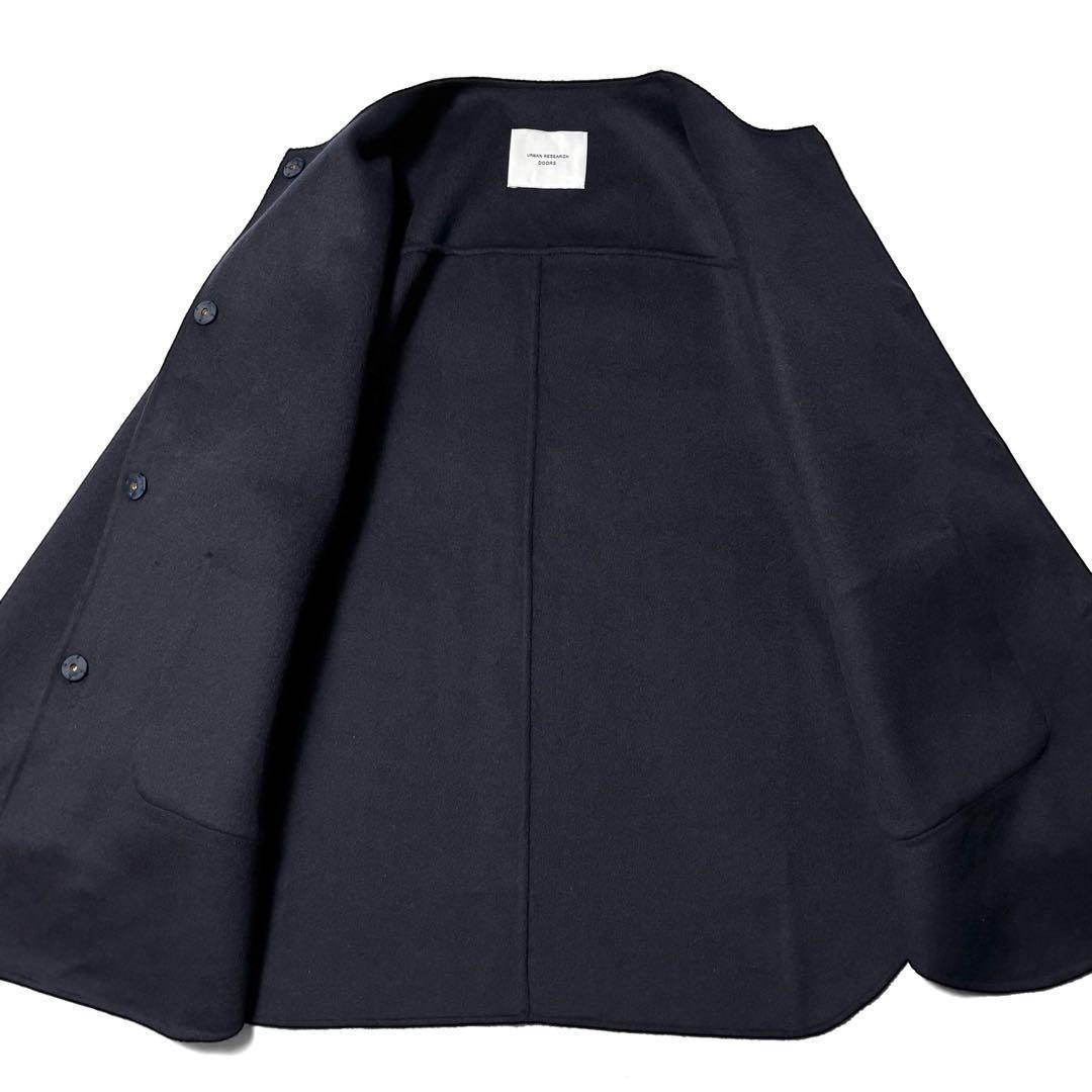 人気完売 アーバンリサーチ ノーカラーリバーコート クルーネック